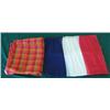 Image 2 : Lot Of Vintage Fabric - Velvet Crazy Quilt Square, Red White And Blue Bunting, 1776 Fabrics, Etc.