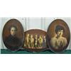Image 1 : 3 Large Oval Convex Prints - A Group Shot And 2 Ladies' Portraits