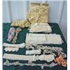 Image 1 : Lot Of Vintage Lace, Some Crocheted, Some Tatted And Cotton Fringe