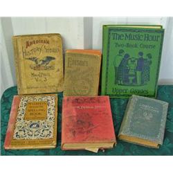 Lot Of 17 Old Books - Edison's Handy Encyclopedia 1912, Arithmetics, Spelling, American History, Etc