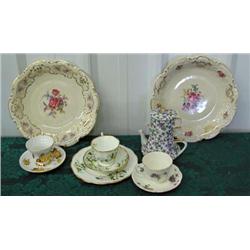 3 Piece Royal Albert Dessert Set, 2 Bavarian Plates, Tea For One Set, 2 English Cups And Saucers