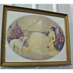Framed Print, ' In Repose' By Courcelles
