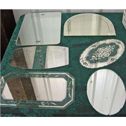 Lot Of Vintage Mirrored Trays