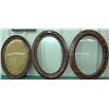 Image 1 : 3 Vintage Oval Picture Frames, 2 With Convex Glass, One With Flat Glass - Sold Each