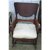 Image 1 : Mahogany Bentwood Rocker With Upholstered Seat