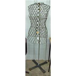 Vintage Wire Dress Form And Stand