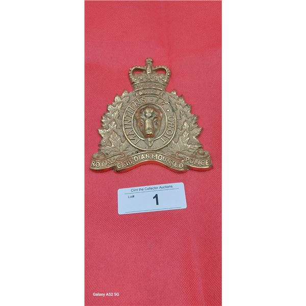 Brass RCMP plaque 6"