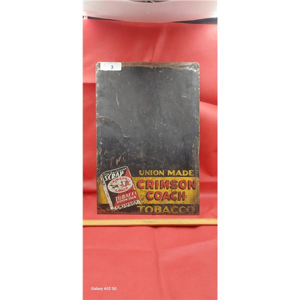 Vintage Crimson Coach chalkboard sign. Killer graphics, 19"x13"
