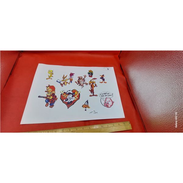 2 pages of tattoo flash art