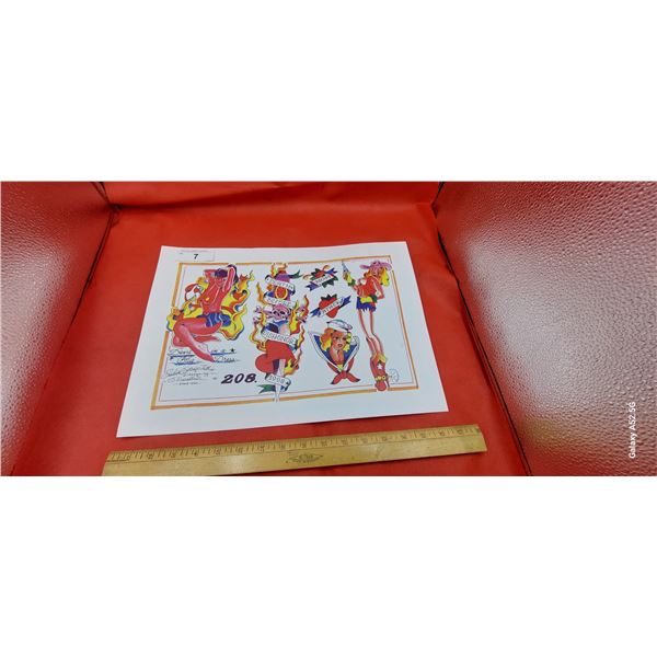 2 pages of tattoo flash art