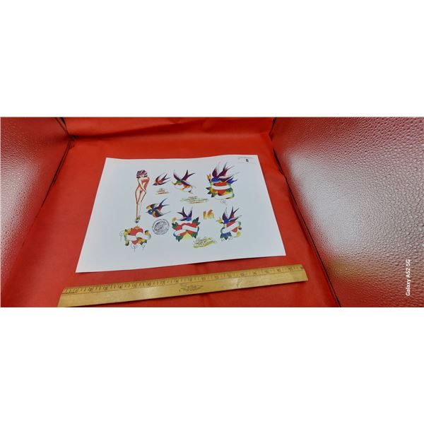 2 pages of tattoo flash art