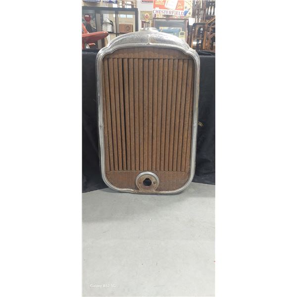 Antique car  radiator grille and surround 33" tall