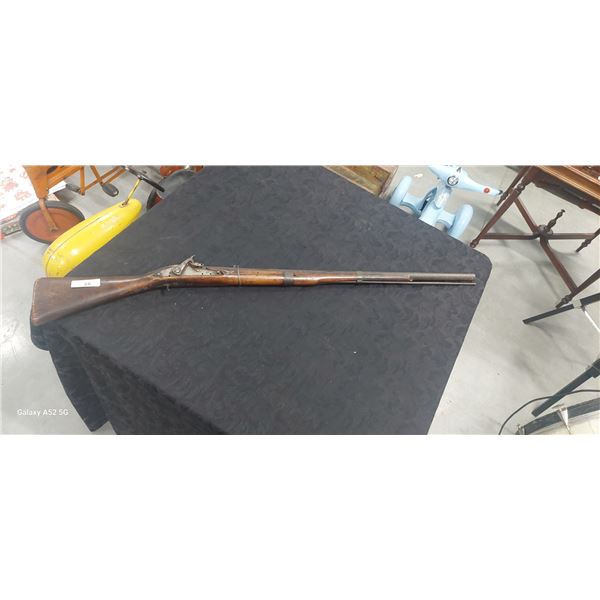 Antique flintlock rifle 52" for display