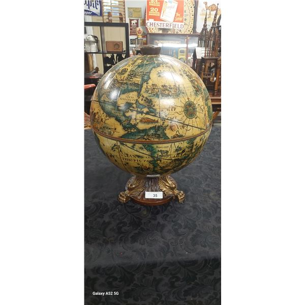 Vintage bar globe 21  tall