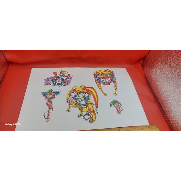 2 pages of tattoo flash art