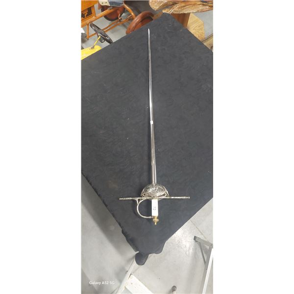 Vintage sword with ornate hand guard 46"
