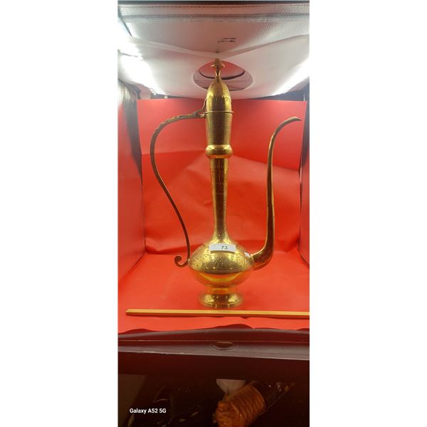 Vintage brass tea carafe, very ornate