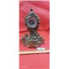 Image 1 : Ornate brass clock, 13" tall