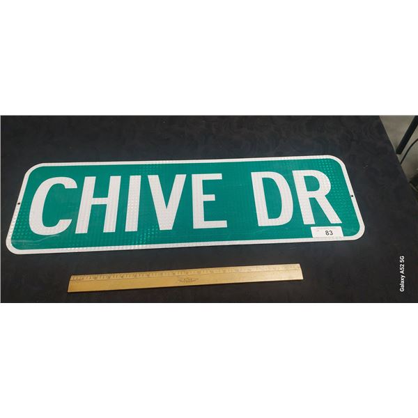 Vintage street sign Chive Dr. 30"