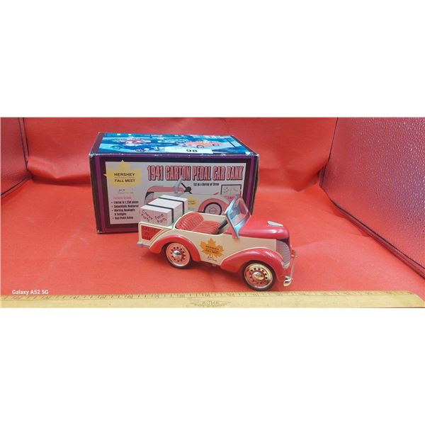 Vintage mini die cast pedal car with box