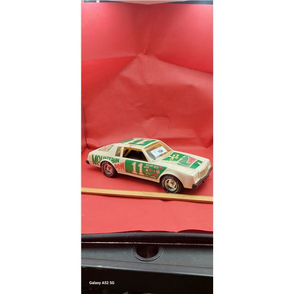 70s/80s Mountain Dew plastic toy stock car 16"