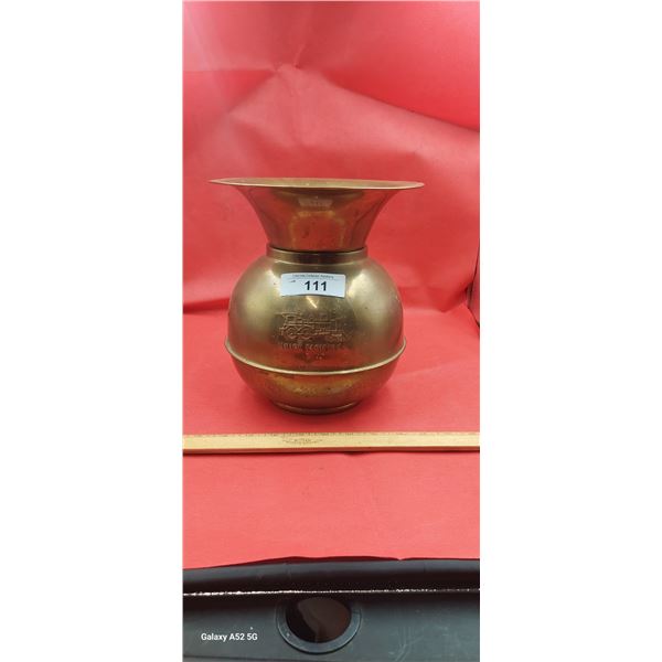 Union Pacific RR brass spitoon, reproduction