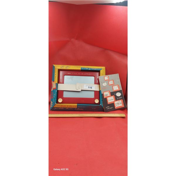 Beautiful never opened 60s Etch-A-Sketch with original cardboard and manual