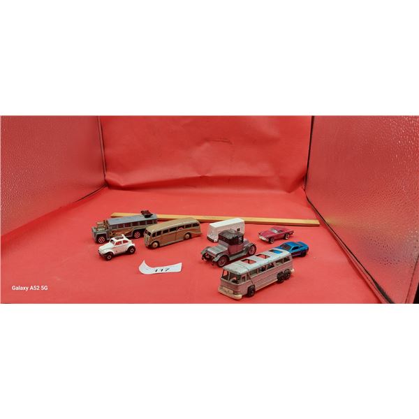 8 vintage die cast vehicles