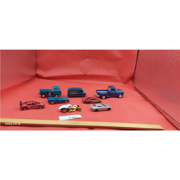 8 vintage die cast vehicles