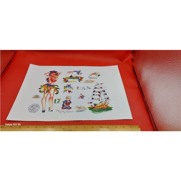 2 pages of tattoo flash art