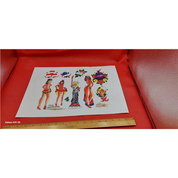 2 pages of tattoo flash art