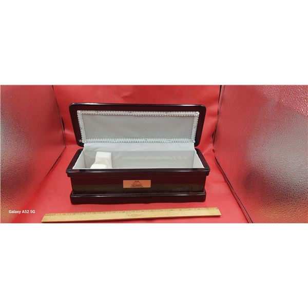 Miniature wooden coffin 15"