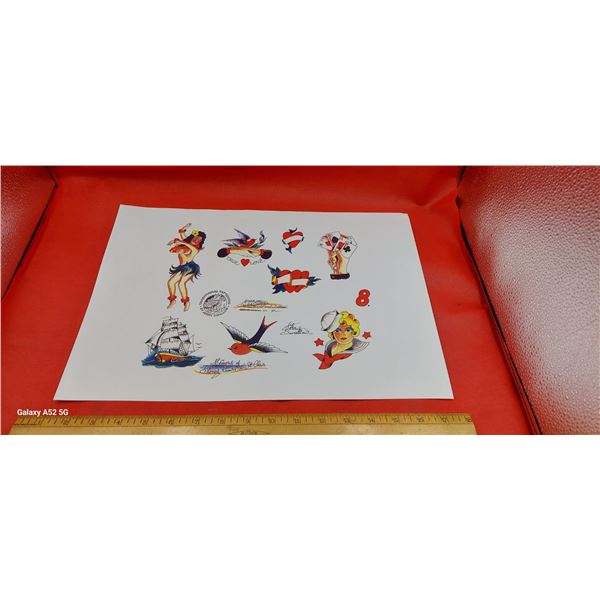 2 pages of tattoo flash art