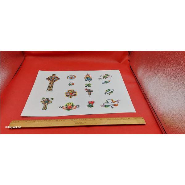 2 pages of tattoo flash art