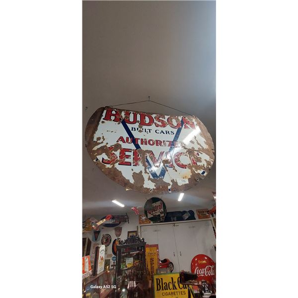 Antique porcelain Hudson sign 27"x32" double sided