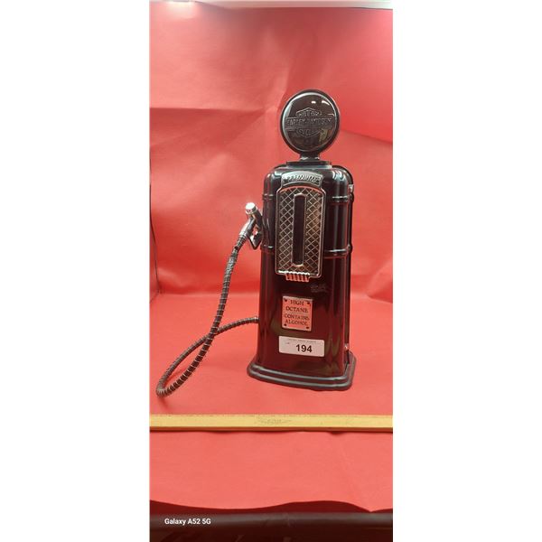 Miniature Harley Davidson gas pump dispenser 16" tall