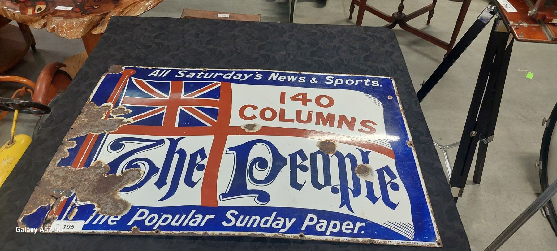 1800 Store Sign Antique porcelain 1800s sign The People 36
