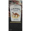 Image 1 : Camel cigarette pack sign, metal with side bracket Rare! 27"x18"x5"