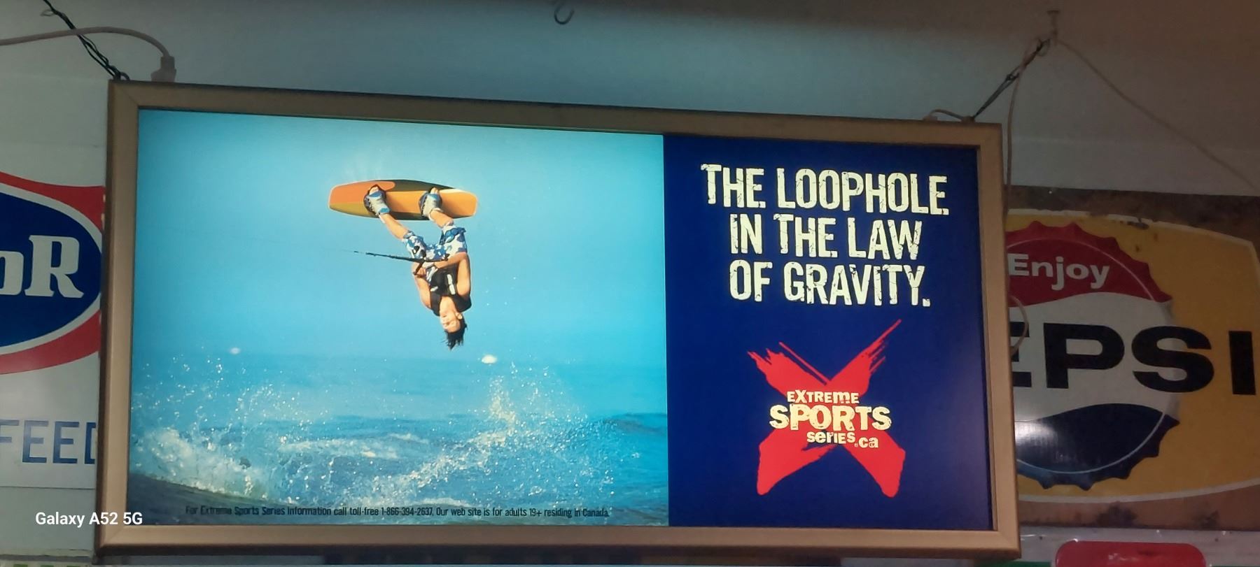 X20 Sign Big pair of light up signs, Extreme Sports. Clock is 20