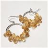 Image 2 : 14K WHITE GOLD CITRINE EARRINGS