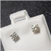 Image 2 : 14K WHITE GOLD DIAMOND (0.4CT,SI1-2,G-H) EARRINGS