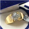 Image 2 : SILVER MOISSANITE MEN'S RING (2.4CT) RING(SIZE 10)