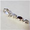 Image 2 : SILVER MOONSTONE GARNET PENDANT(~WEIGHT 5.09G)