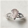 Image 1 : SILVER ROSE QUARTZ RING