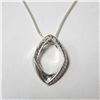 Image 1 : SILVER DIAMOND 15.5" NECKLACE