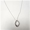 Image 2 : SILVER DIAMOND 15.5" NECKLACE