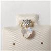 Image 1 : 10K YELLOW GOLD MOONSTONE DIAMOND  PENDANT