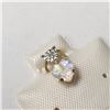 Image 2 : 10K YELLOW GOLD MOONSTONE DIAMOND  PENDANT