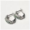 Image 2 : 10K WHITE GOLD CZ 1.8G EARRINGS