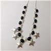 Image 2 : SILVER BLACK ONYX NECKLACE(~LENGTH 17INCHES)